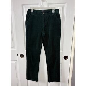 Jones New York Dark Green Corduroy Pants Straight Leg Size 6